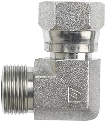 FS6500-24-24-FG by Brennan Inc. | -24 Male Face Seal x -24 Female Face Seal Swivel | 90° Elbow | Forged Steel