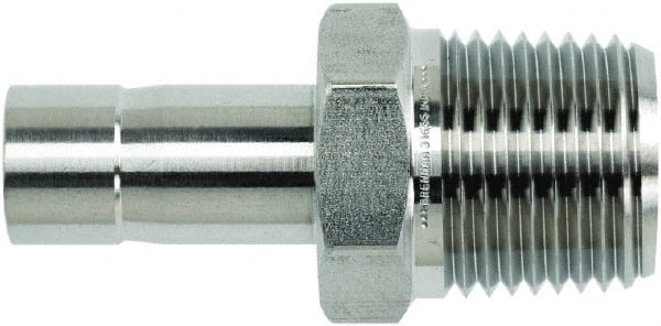 N2428-04-04-SS by Brennan Inc. | -04 Stand Pipe x -04 Male NPT | Straight | Stainless Steel