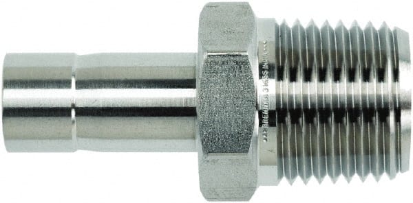 N2428-06-06-SS by Brennan Inc. | -06 Stand Pipe x -06 Male NPT | Straight | Stainless Steel
