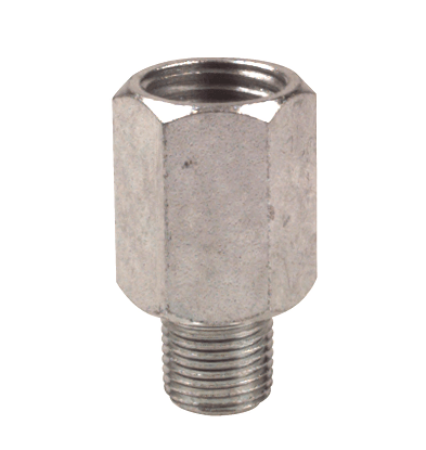 52797 by Alemite | Adapter | Thread: 3/8" Male NPTF | Male/Female Thread: 1/2" Female NPTF | Straight