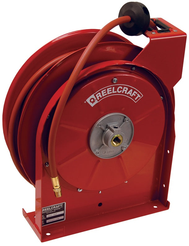 5450LP by Dixon Valve | Reelcraft® 5000 Series | Spring Driven Hose Reel - with Hose | 1/4" Hose ID | 50ft Hose Length | Steel