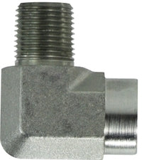 550242 by Midland | Hydraulic Street Pipe 90° Elbow | 1/4" Male Pipe x 1/8" Female Pipe | Steel