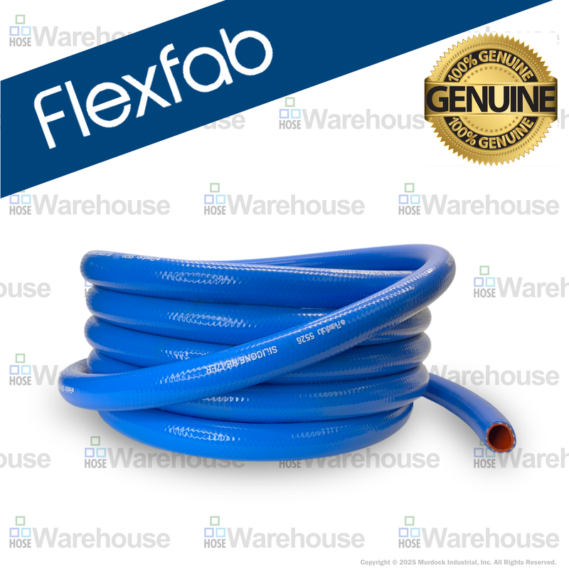 5526-062x50 by FlexFab | Series 5526 | 1-ply Standard Heater Hose | 0.63" ID | 0.96" OD | Blue | 50ft Boxes
