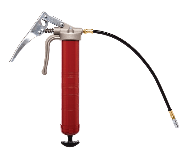 555-E by Alemite | Priston Grip Gun | 7500 PSI | 16oz Cylinder Capacity | 18" Flexible Hose and Coupler