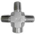 5651-04-04-04-04-FG by Brennan Inc. | -04 Male Pipe x -04 Male Pipe x -04 Male Pipe x -04 Female Pipe | Cross | Forged Steel