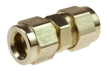 CU03 by Coilhose | Nylon Hose Fitting | Union | 3/16" Hose ID | Straight | Brass