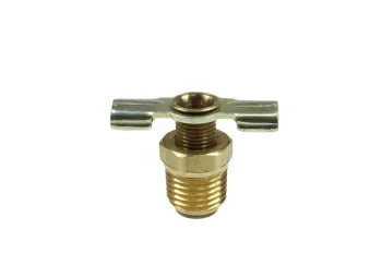 ID04 by Coilhose | Pipe Fitting | Internal Seat Drain Cock | 1/4" Male NPT Thread | Brass