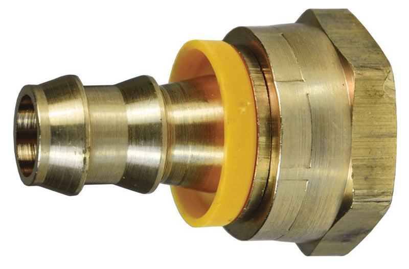 5741212C by Dixon Valve | Lok-On (Push-On) Female Swivel Garden Hose Fitting | 3/4" Female GHT x 3/4" Hose ID | Brass