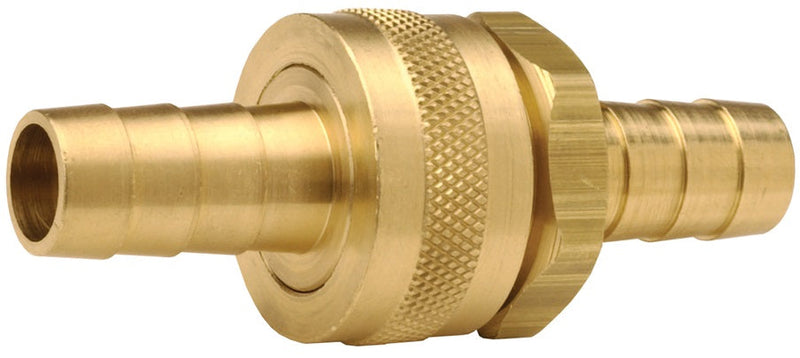5871212K by Dixon Valve | Short Shank Fitting | Complete Coupling | with Round Nut | 3/4" Hose ID | 3/4" Male GHT x 3/4" Female GHT | Brass