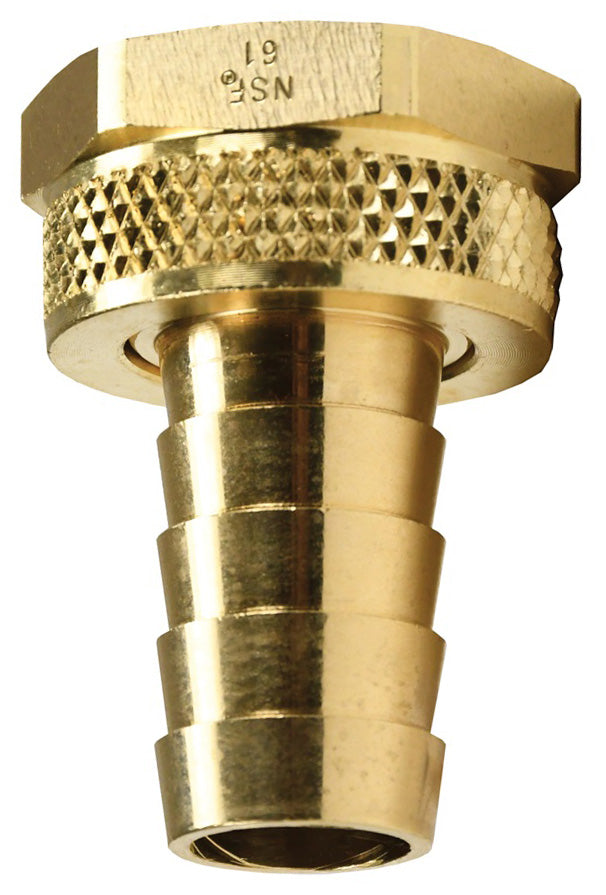 5911012CLF by Dixon Valve | Standard Shank Fitting | with Swivel Nut | Female Fitting | 3/4" Female GHT x 5/8" Hose ID | Lead-Free Brass