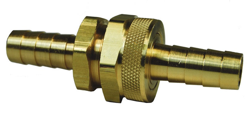 5921212K by Dixon Valve | Standard Shank Fitting | with Hex Nut | Complete Set | 3/4" Hose ID | 3/4" Female GHT x 3/4" Male GHT | Brass