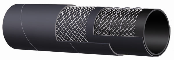 T601AA600X20 Alfagomma by Kuriyama | T601AA Series | Oil Rigger/Oil Field Frack Tank Hose | 6" ID | 6.61" OD | 150 PSI | Black | 20ft Length