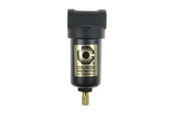 MF1-M by Coilhose | 1/8" Miniature Series Filter with Metal Bowl | 20 Micron Element | 250 PSI | Zinc Die Cast