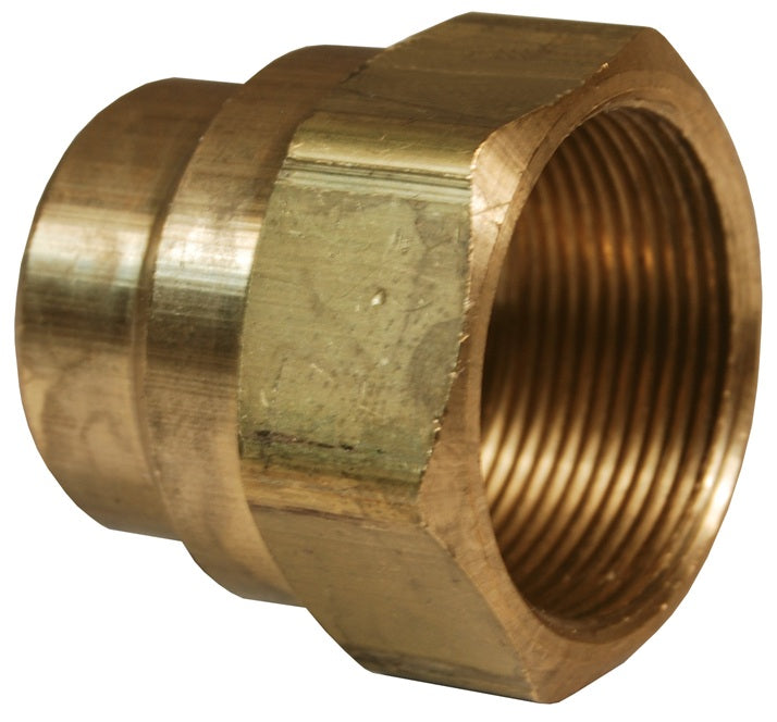 61RB-06 by Dixon Valve | Air Brake Fitting for Rubber Hose | Nut | 3/8" Hose OD | 31/32"-20 Female NPT | Brass Alloy 360