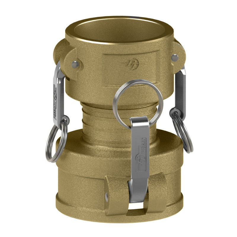 6227000099 (30CX30C) by PT-Coupling | Cam & Groove Adapter | Spool Coupler | Type CXC | 3" Coupler x 3" Coupler | Brass/HBS | Buna-N Seal
