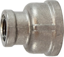 62460 by Midland | 150# Stainless Steel Fitting | Reducing Coupling | 1-1/4" Female NPT x 3/8" Female NPT | Straight | 304 Stainless Steel