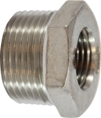 62533 by Midland | 150# Stainless Steel Fitting | Hex Bushing | 2-1/2" Male NPT x 1-1/4" Female NPT | Straight | 304 Stainless Steel