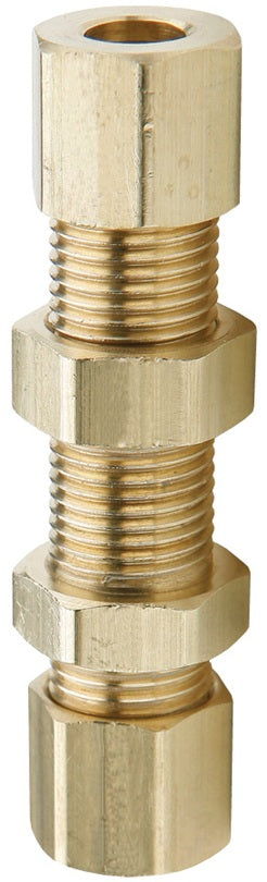 62CBH-06 by Dixon Valve | Compression Fitting | Bulkhead Union | 3/8" Tube OD x 3/8" Tube OD | Brass