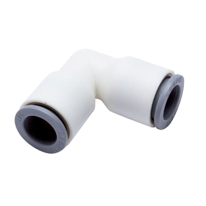 6302 06 08WP2 by Parker | Legris Tube-to-Tube Fitting | 6 mm Tube Size x 8 mm Tube Size | 29.5 mm Length | 90° Elbow | Polymer