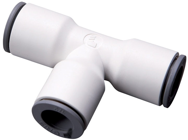 63046056WP2 by Dixon Valve | LIQUIfit™ Fitting | Reducer Union Tee | 1/4" Tube OD (Branch) x 3/8" Tube OD x 3/8" Tube OD | Nylon
