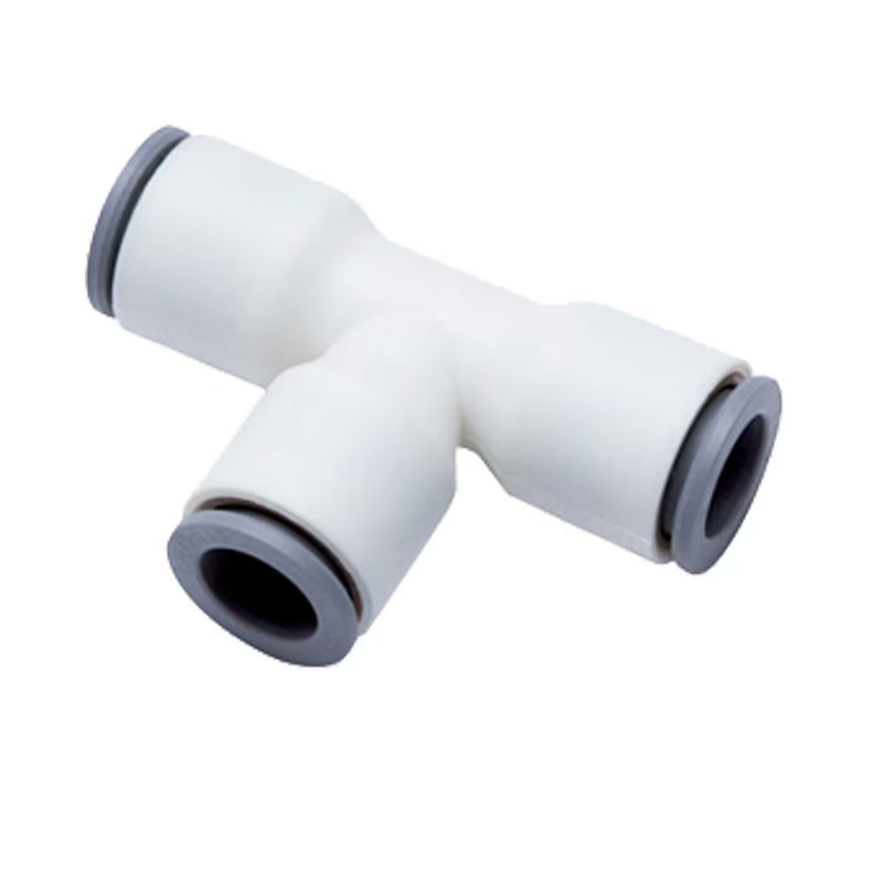 6304 56 00WP2 by Parker | Legris Union Tube-to-Tube Fitting | 1/4" Tube Size x 1/4" Tube Size | 36 mm Length | Tee | Polymer | Pack of 10