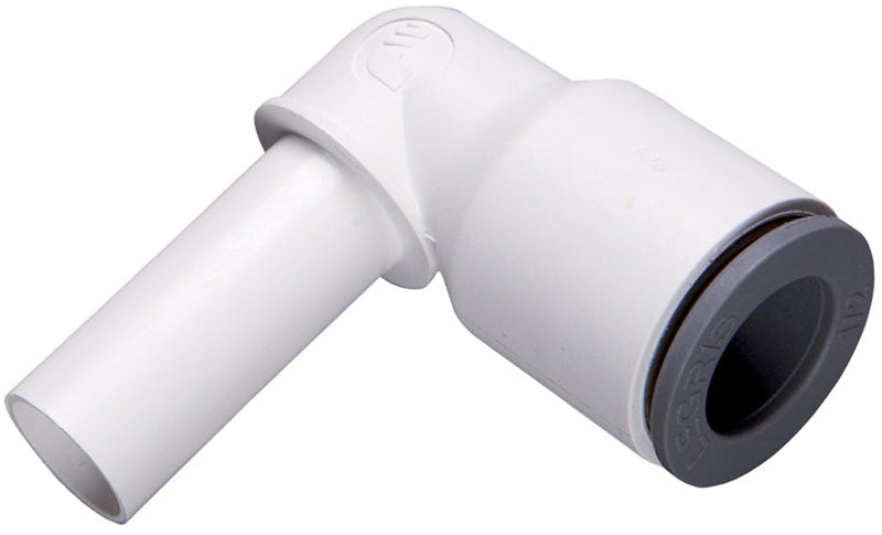 63826000WP2 by Dixon Valve | LIQUIfit™ Fitting | Plug-in 90° Elbow | 3/8" Plug-in x 3/8" Tube OD | Nylon