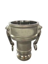 DA-6040-SS by Midland | Cam and Groove | Part D | Reducer Coupler Adapter | 6" Female Coupler x 4" Male Adapter | Straight | 316 Stainless Steel
