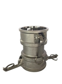 DD-2020-SS by Midland | Cam and Groove | Part D | Spool Coupler | 2" Female Coupler x 2" Female Coupler | Straight | 316 Stainless Steel