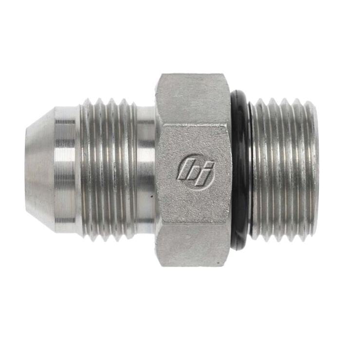 6400-12-16-O by Brennan Inc. | -12 Male JIC x -16 Male O-Ring Boss | Straight | Steel