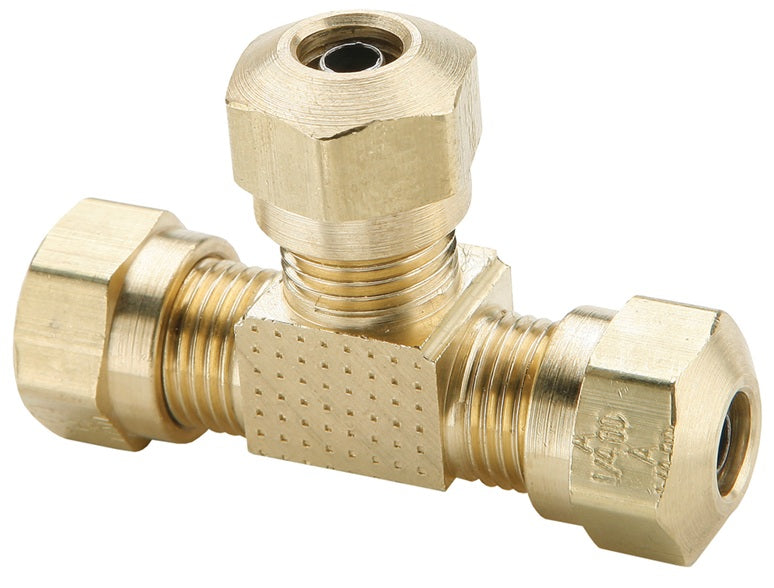 64NAB6 by Dixon Valve | Air Brake Fitting | Union Tee | 3/8" Tube Size x 3/8" Tube Size x 1/4" Tube Size | Brass