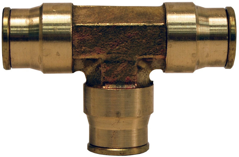 648 by Dixon Valve | Push-In Fitting | Union Tee | 1/4" Tube OD | Forged Brass