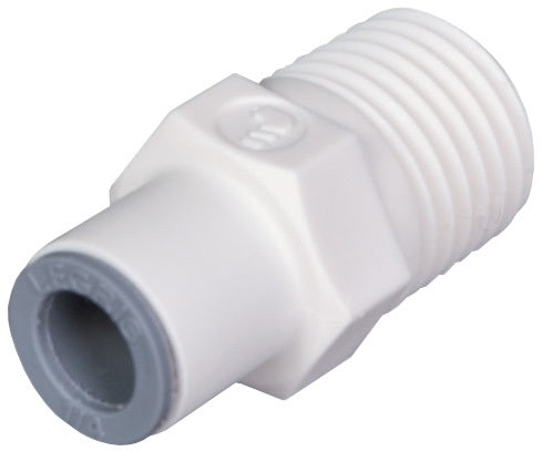 65056222WP2 by Dixon Valve | LIQUIfit™ Fitting | Male Connector | 1/2" Male NPTF x 1/2" Tube OD | Nylon
