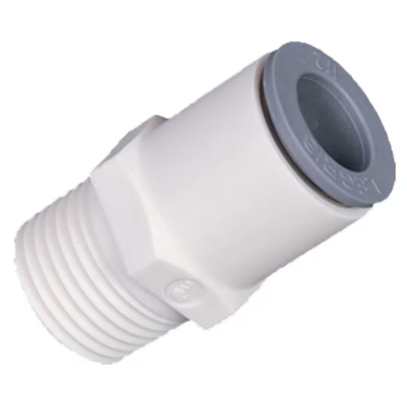 6505 56 10WP2 by Parker | Legris Stud Fitting | 1/4" Tube Size x 1/8" Male BSPT Thread | 11 mm Hex | Straight | Polymer