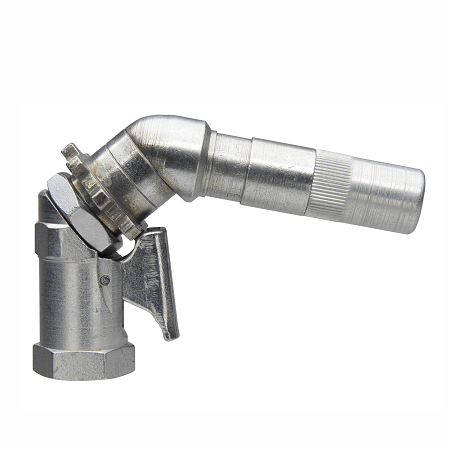 6509-E by Alemite | Hydraulic Coupler | Narrow Diameter 360° Swivel Fitting with Rubber Seal | Thread: 1/8" Female NPTF | Length: 4" Pressure: 10000 PSI