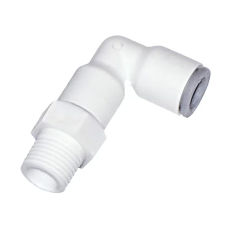 6509 60 18WP2 by Parker | Legris LIQUIfit® Threaded Fitting | 3/8" Push-to-Connect x 3/8" Male NPTF Thread | 1.34" Width | 90° Elbow | Nylon | Pack of 10