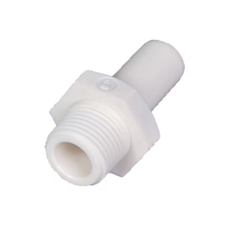 6521 56 10WP2 by Parker | Legris Stud Standpipe | 1/4" Tube Size x 1/8" Male BSPT Standpipe Thread | 14 mm Hex | Straight | Polymer