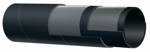 T653AA112X12.6 Alfagomma by Kuriyama | T653AA Series | Soft LengthWall Marine Exhaust Hose | SAE J2006 R1 | 1-1/8" ID | 1.50" OD | 75 PSI | Black | 12.5ft Length