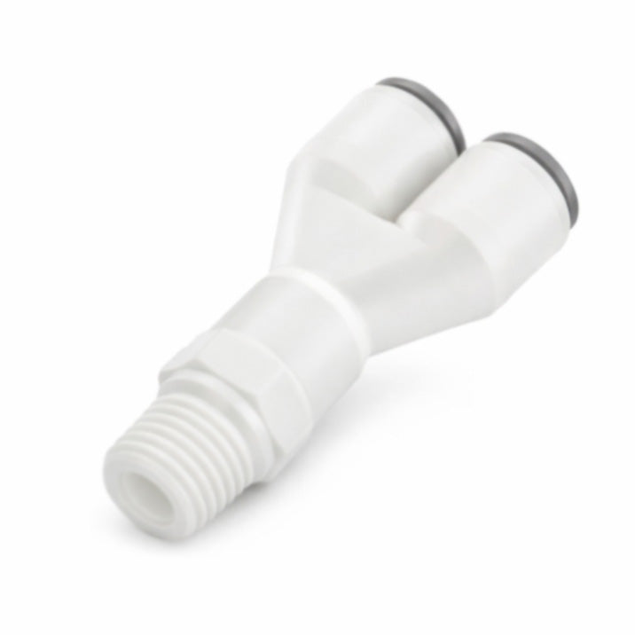 6548 60 18WP2 by Parker | LIQUIfit® Threaded Fitting | 3/8" Connector x 3/8" Male NPTF Thread | 3/4" Hex | 1.30" Length | Y | Polypropylene | Pack of 10