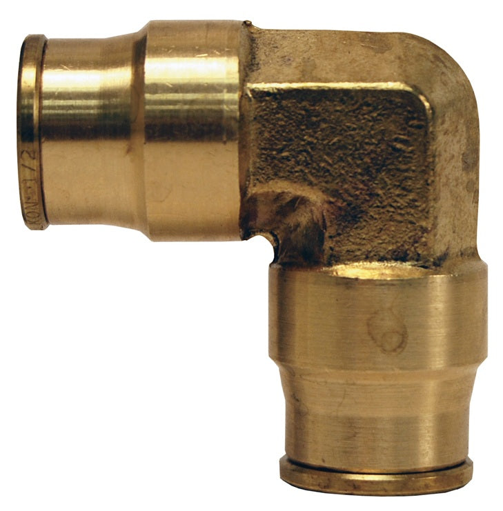 655 by Dixon Valve | Push-In Fitting | Union | 90° Elbow | 5/32" Tube OD x 5/32" Tube OD | Forged Brass