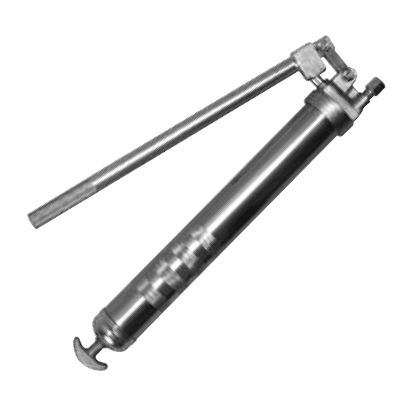 6679-J3 by Alemite | Heavy Duty Extra Long Solid Lever Gun | 5000 PSI | 24oz Cylinder Capacity | Check Valve and Loader Fitting