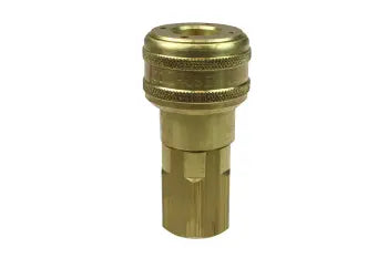 120A by Coilhose | Coilflow™ Automatic Industrial Interchange Coupler | 1/2" Body Size | 1/2" Female NPT Thread | Straight | Brass (Type 12)