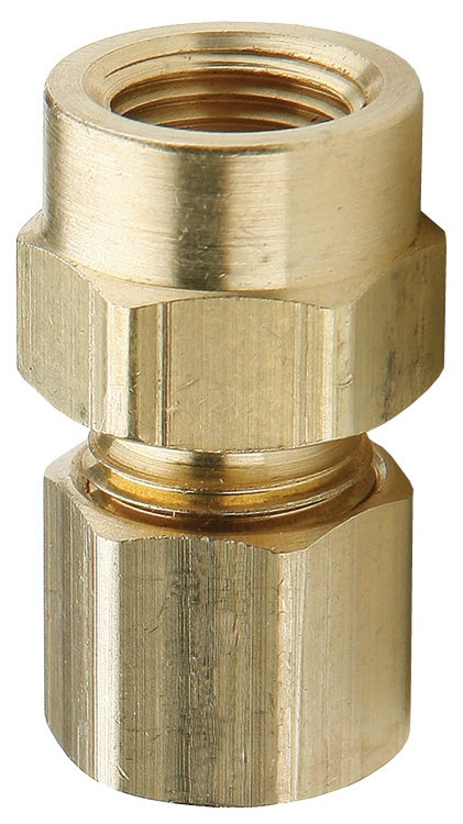 66C-0202 by Dixon Valve | Compression Fitting | Female Connector | 1/8" Female NPTF x 1/8" Tube OD | Brass