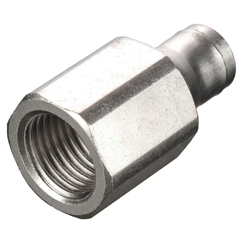 66PLM-4M-4G by Parker | Prestolok PLM Metal Push-to-Connect Fittings | Threaded Fitting | 4 mm Connector x 1/4" Female BSPP Threads | 18.50 mm Height | Straight | Electroless Nickel-Plated Brass | Pack of 10