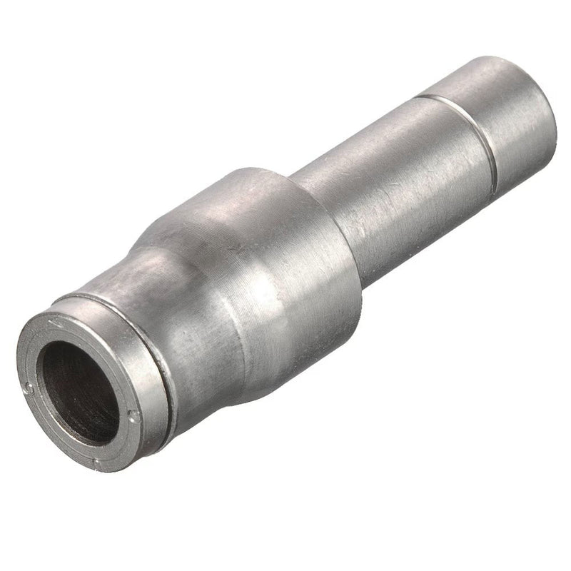67PLM-12M-14M by Parker | Prestolok PLM Metal Push-to-Connect Fittings | Tube Reducer | 14 mm to 12 mm Tube Size | 53.00 mm Length | Straight | Electroless Nickel-Plated Brass | Pack of 5