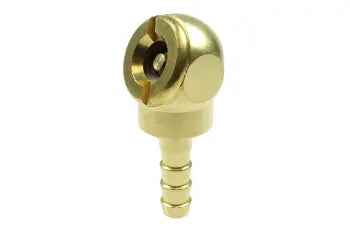 CH12 by Coilhose | Closed Check Ball Chuck | 1/4" Hose Barb | Brass