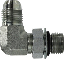 6801NWO2 by Midland | Hydraulic JIC to O-Ring Connector | 1/8" Male JIC 37° Flare x 1/8" Male O-Ring Boss | 90° Elbow | Steel