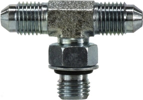 6803NWO8 (6803-NWO-8) by Midland | Hydraulic JIC to O-Ring | 3/4-16 Male JIC 37° Flare x 3/4-16 Male JIC 37° Flare x 3/4-16 Male O-Ring Boss | Tee | Steel