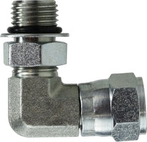 6809NWO2424 by Midland | Hydraulic 37° JIC Adapter | 90° Swivel Elbow | 1-1/2" Male Adjustable O-Ring Boss x 1-1/2" Female JIC Swivel | Steel