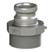 70163015 (30X15F) by PT-Coupling | Reducing Cam & Groove Adapter | Type F | 3" Adapter x 1-1/2" Male NPT | Hard Coat Aluminum