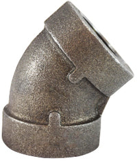68191 by Midland | Extra Heavy Malleable Iron 300# Fitting | 4" Female NPT x 4" Female NPT | 45° Elbow | Galvanized Iron
